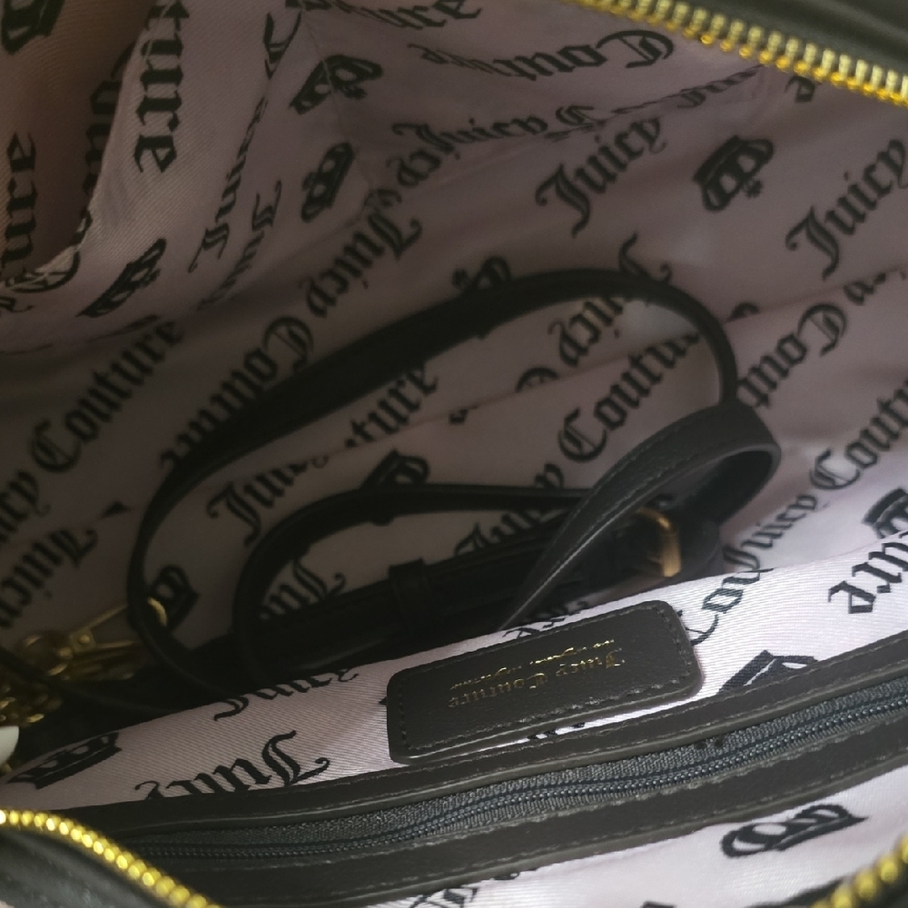 Juicy Couture Black and Pink Satchel with Gold Charm - Picture 3 of 8
